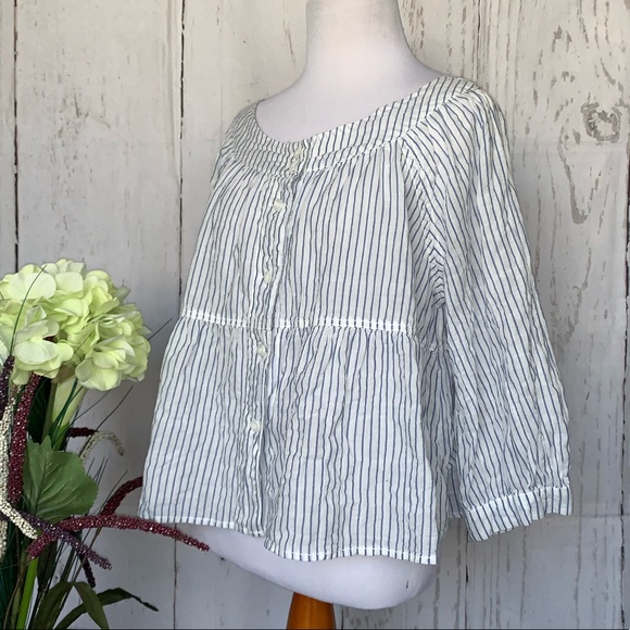 Free People We The Free Sea to Shore Stripe Top S - Picture 4 of 8